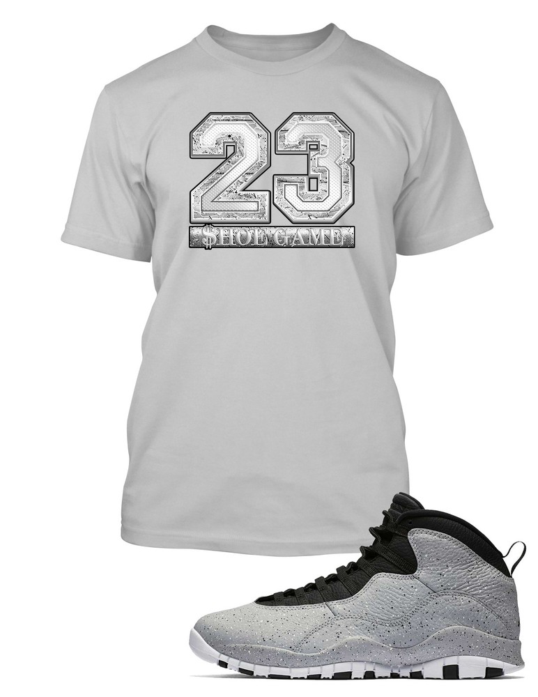 23 Street Graphic Sneaker Tee Shirt to Complement J10 Light Smoke Shoe