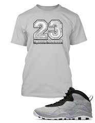 23 Street Graphic Sneaker Tee Shirt to Complement J10 Light Smoke Shoe