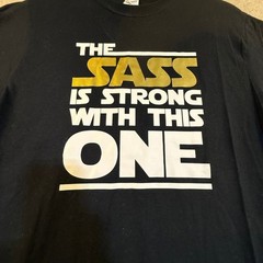 Gildan Heavy Cotton The Sass Is Strong With This One Graphic Tee Black Small