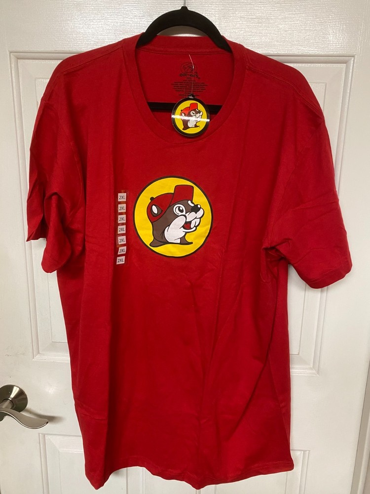 Buc-ees Bucees Main Logo Red T Shirt NWT Size Extra Extra Large