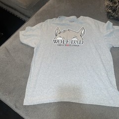 GREAT WOLF LODGE Heather Grey Wolf Dad SS Tee Shirt XL