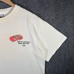 Vintage Nissan Shirt Mens Large White 90s Car Brand Promo Dolls Barbie Desantis