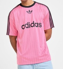 RARE! NEW MEN’S ADIDAS ORIGINALS TREFOIL POLY TEE SHIRT ~SIZE 2XL #JW37 PINK