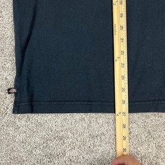 Dickies T-Shirt Mens Small Black Long Sleeve Heavyweight Henley Ribbed Cuff