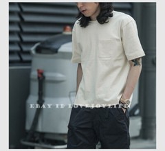 NON STOCK Drop Shoulder Pocket T-Shirt Loose Fit Men’s Heavyweight Cotton Tee