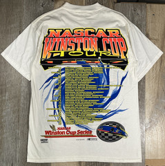 VTG NASCAR Winston Cup Tour 1997 T-Shirt Adult L Checkered Flag Racing Deadstock