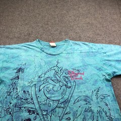 Vintage Disney Blizzard Beach Shirt Mens XL Blue All Over Mickey Inc USA 90s