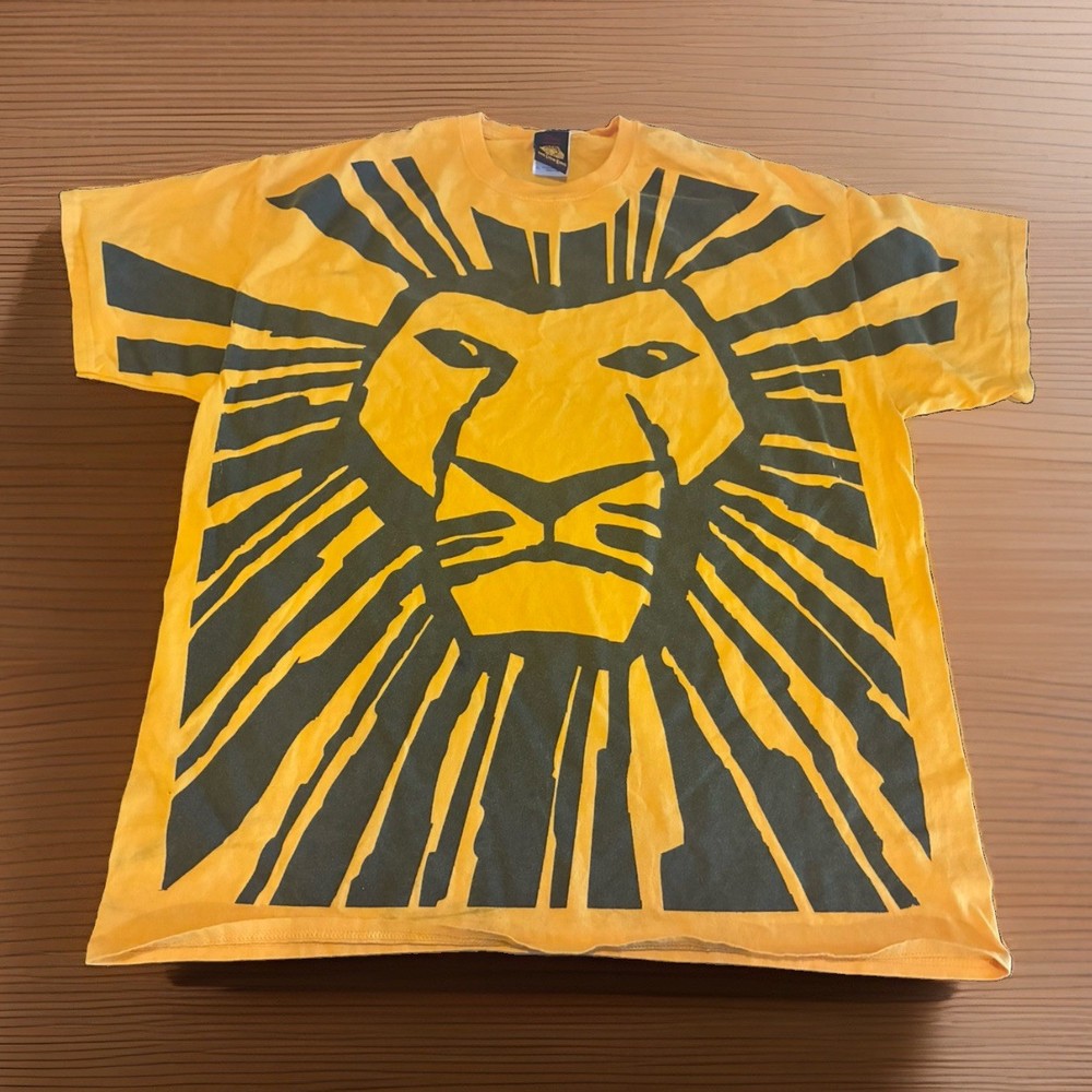 Vintage Disney The Lion King Broadway Musical Simba Tee Men’s XL DAMAGED *******