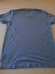 LUCKY BRAND MENS SMALL S V-NECK BLUE SHAMROCK IRISH POLY COTTON RAYON