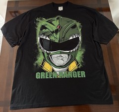 Shaka Wear T-Shirt Green Ranger Double Sided Super Max Heavy Garment Mens Sz 4XL