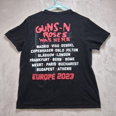 Guns N’ Roses Shirt Mens Large Black Band Tour 2023 North America Size Small Tee