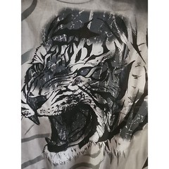 Y2K Shirt Mens Medium Studded Konquest Nocturnal Tiger NWT A117 Excellent New