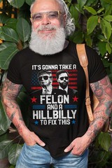 Trump Vance Shirt Felon Hillbilly Shirt Funny Political Gifts Republican Gifts