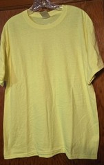 Hanes Ecosmart Short Sleeve T-Shirt Yellow sz Large 5170 LOT of 4