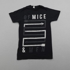 Of Mice and Men Shirt Men Small Black Arrow Metalcore Hardcore Band Bay Island