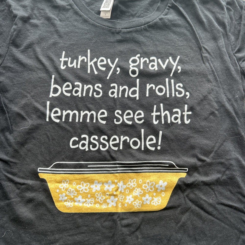 Thanksgiving Women’s Turkey Shirt – Casserole and Autumn Tees, Small