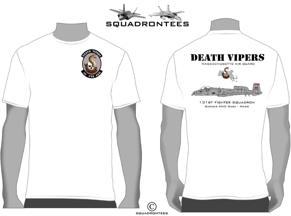 131st FS Death Vipers Squadron T-Shirt D2 – USAF Licensed Product