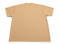 Men’s 4XL Beige Short Sleeve T-Shirt Crew Neck Casual Streetwear Oversized