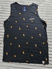 Hurley Men’s The One & Only Graphic Tank Top Soft Cotton Pineapple Tank Size Med