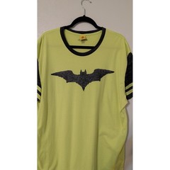 Lego Batman Movie Mens 2XL Neon Green Graphic Ringer T-Shirt DC Comics Logo