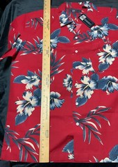 Blue Generation Red Tropical Hawaiian Beach Shirt Men’s Size Large NWT