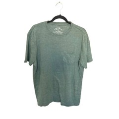 Lucky Brand Men’s Linen Blend Pocket Tee in Washed Green Size L