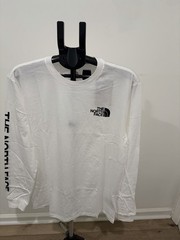 The North Face Long Sleeve Hit Graphic T-Shirt Mens Large TNF White/Black NWT