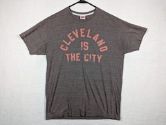 Homage Cleveland Is The City T-Shirt Men XL Brown Graphic Tee Made in USA
