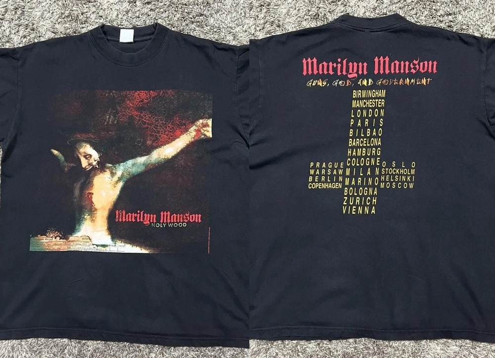2000 Marilyn Manson Holywood T-Shirt Tour Tee European Size S-5XL