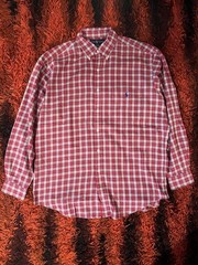 Ralph Lauren BLAKE Plaid Long Sleeve Shirt M 100% Cotton For 14Y+ Japan
