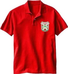 Mens Red Comedy Movie Caddyshack Bushwood CC Country Club Collar Cotton Polo Tee
