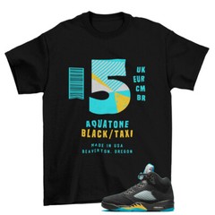 Box Label Aqua Shirt to Match Jordan 5 Retro Aqua DD0587-047