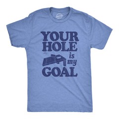 Mens Your Hole Is My Goal T Shirt Funny Adult Cornhole Joke Tee For Guys