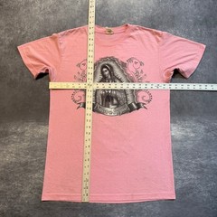 Vintage Nuestra Reyna Virgin Mary Graphic T-Shirt Mens Medium Pink Religious