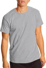 Hanes T-Shirt 2-Pack Men’s X-Temp Crewneck Short-Sleeve Wicking light steel