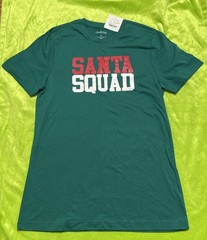 Christmas T-shirt Santa Squad Green Size Small New With Tags