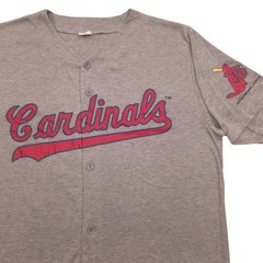 VTG St. Louis Cardinals MLB Baseball Button Down Jersey Shirt Gray Mens XL