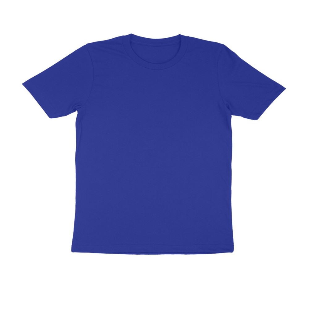 Round Neck Royal Blue Color Mix Size Half Sleeve Casual Wear T shirt For Men