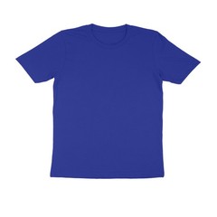 Round Neck Royal Blue Color Mix Size Half Sleeve Casual Wear T shirt For Men