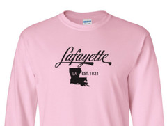 Lafayette Louisiana State T-Shirt Long Sleeve Graphic Tees Unisex apparel
