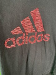 Adidas Men’s Amplifier Tee Black w/Red Logo Size Medium