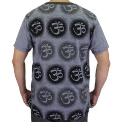 WEED Mens Vintage Ringer T-Shirt Gray Om Ganesha Hindu Hippie Yoga Bohemian WE05
