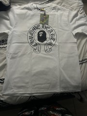 BAPE x Chrome Hearts Ape Head Horseshoe T-Shirt White NWT Brand New Size M