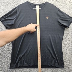 Marine Layer T Shirt Weekend Sport Gray Subtle Stripe Polyester Lyocell Elastane