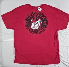 Georgia Bulldogs Men Shirt XL Red Short Sleeve Crew Neck Solid Hanes New