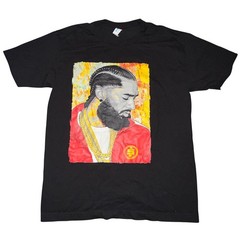 SUNA Nipsey Hussle Graphic T-Shirt Mens Medium Black Hip Hop Rap Tee Streetwear