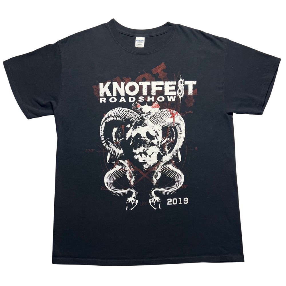 Slipknot Knotfest Roadshow 2019 Tour T Shirt Large Black Gojira Volbeat Behemoth