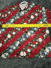 Christmas Casual 5XL Hawaiian Short Sleeve Button Up Shirt Ornaments Garland