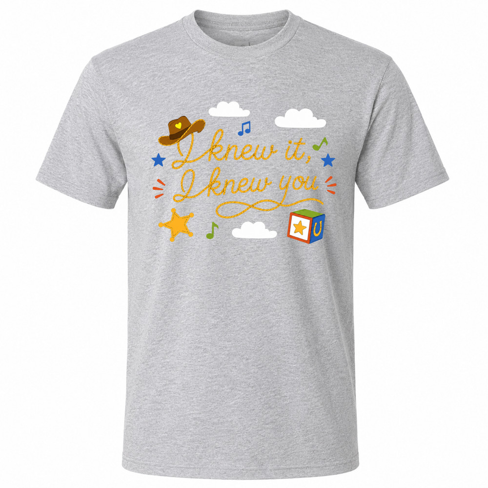 I Knew It I Knew You Funny Western Cowgirl Retro Gray Graphic T-Shirt