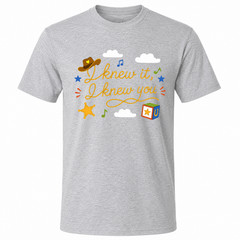 I Knew It I Knew You Funny Western Cowgirl Retro Gray Graphic T-Shirt
